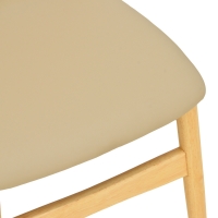 Καρέκλα Cardith pakoworld rubberwood-plywood σε φυσική απόχρωση-pu μπεζ 48x51x78εκ Καρέκλα Cardith pakoworld rubberwood-plywood σε φυσική απόχρωση-pu μπεζ 48x51x78εκ