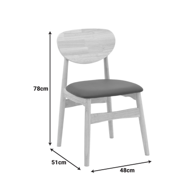 Καρέκλα Cardith pakoworld rubberwood-plywood σε φυσική απόχρωση-pu μαύρο 48x51x78εκ Καρέκλα Cardith pakoworld rubberwood-plywood σε φυσική απόχρωση-pu μαύρο 48x51x78εκ