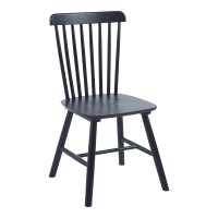 Καρέκλα Bristol pakoworld rubberwood σε μαύρη απόχρωση 45x51x86εκ