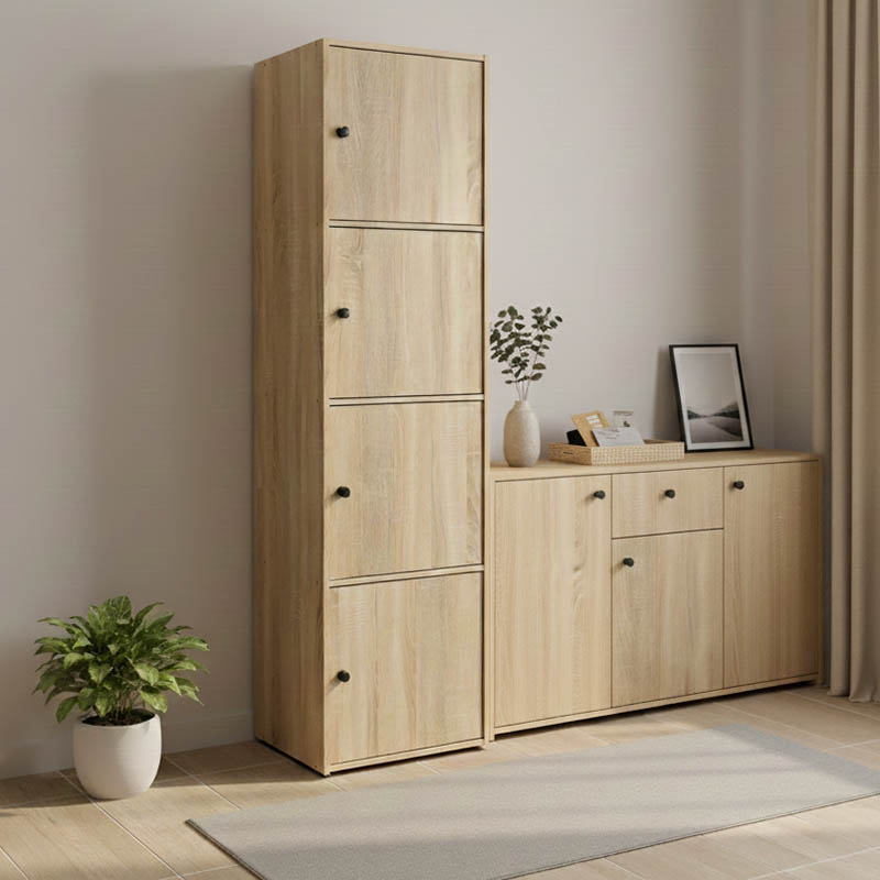 Ντουλάπι-στήλη Gabino pakoworld σε sonoma απόχρωση 40x39x158εκ