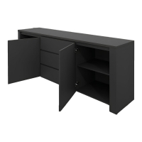 Μπουφές Kalya pakoworld σε ανθρακί απόχρωση 220x49x89.5εκ