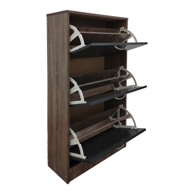 Παπουτσοθήκη Savaz pakoworld σε oak-ανθρακί απόχρωση 60x24x114εκ Παπουτσοθήκη Savaz pakoworld σε oak-ανθρακί απόχρωση 60x24x114εκ
