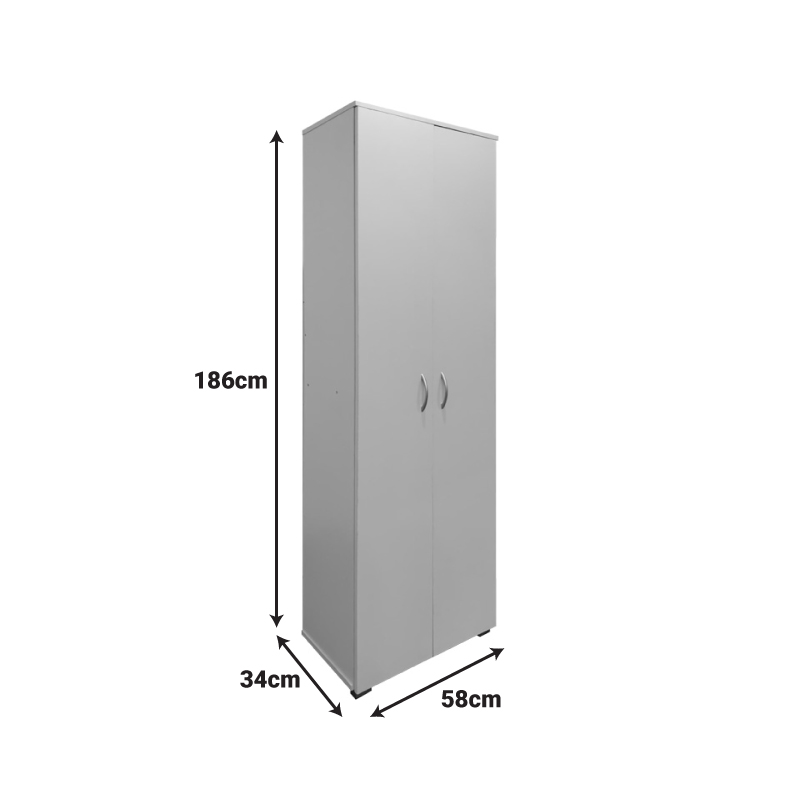 Παπουτσοθήκη-Ντουλάπα Racka pakoworld σε λευκή απόχρωση 58x34x186εκ