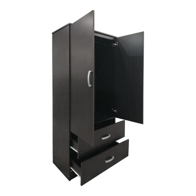 Ντουλάπα δίφυλλη με 2 συρτάρια Lego pakoworld σε wenge απόχρωση 80x42x180εκ Ντουλάπα δίφυλλη με 2 συρτάρια Lego pakoworld σε wenge απόχρωση 80x42x180εκ