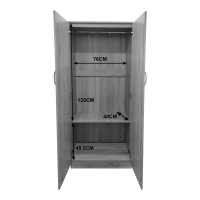 Ντουλάπα δίφυλλη Athos pakoworld σε Sonoma απόχρωση 80x42x180εκ Ντουλάπα δίφυλλη Athos pakoworld σε Sonoma απόχρωση 80x42x180εκ