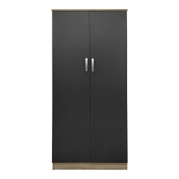 Ντουλάπα δίφυλλη Lego pakoworld σε sonoma-ανθρακί απόχρωση 80x42x180εκ Ντουλάπα δίφυλλη Lego pakoworld σε sonoma-ανθρακί απόχρωση 80x42x180εκ