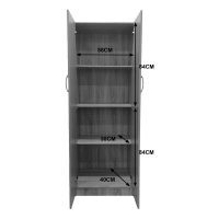 Ντουλάπα δίφυλλη Athos pakoworld σε sonoma-λευκή απόχρωση 60x42x180εκ Ντουλάπα δίφυλλη Athos pakoworld σε sonoma-λευκή απόχρωση 60x42x180εκ