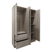 Ντουλάπα τετράφυλλη με 2 συρτάρια Lego pakoworld σε sonoma απόχρωση 120.5x42x181εκ Ντουλάπα τετράφυλλη με 2 συρτάρια Lego pakoworld σε sonoma απόχρωση 120.5x42x181εκ