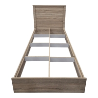 Κρεβάτι Athos pakoworld σε sonoma απόχρωση 90x190εκ