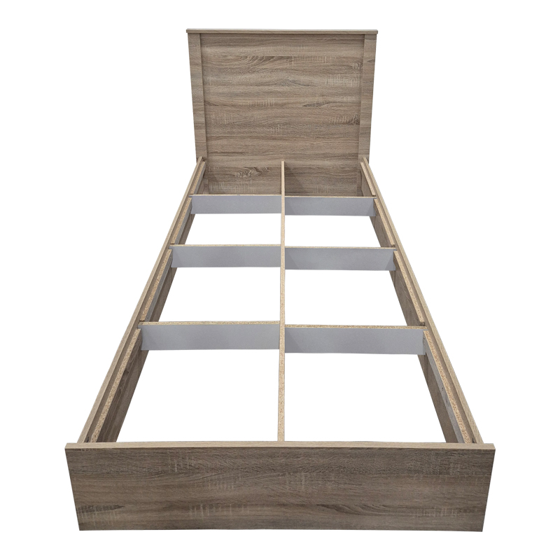 Κρεβάτι Athos pakoworld σε sonoma απόχρωση 90x190εκ