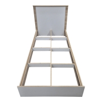 Κρεβάτι Athos pakoworld σε sonoma-λευκό απόχρωση 90x190εκ Κρεβάτι Athos pakoworld σε sonoma-λευκό απόχρωση 90x190εκ