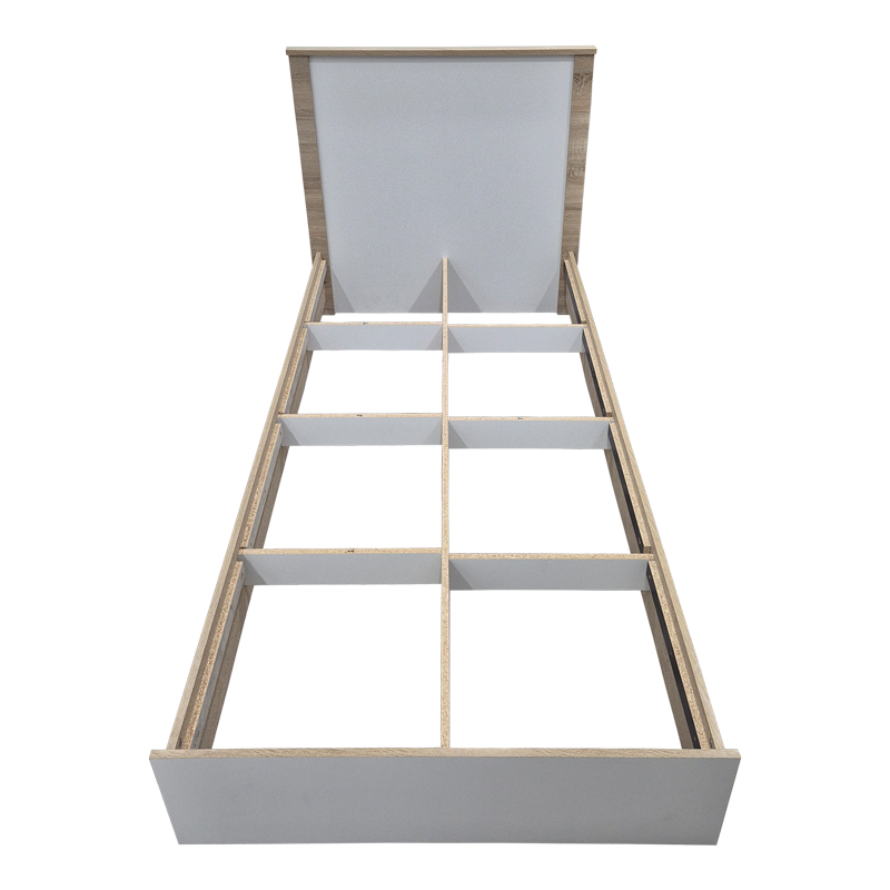 Κρεβάτι Athos pakoworld σε sonoma-λευκό απόχρωση 90x190εκ Κρεβάτι Athos pakoworld σε sonoma-λευκό απόχρωση 90x190εκ