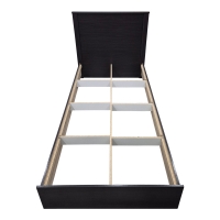 Κρεβάτι Athos pakoworld σε wenge απόχρωση 90x190εκ