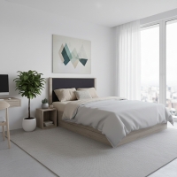 Κρεβάτι Athos pakoworld σε sonoma-ανθρακί απόχρωση 140x200εκ Κρεβάτι Athos pakoworld σε sonoma-ανθρακί απόχρωση 140x200εκ