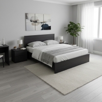 Κρεβάτι Athos pakoworld σε wenge απόχρωση 160x200εκ Κρεβάτι Athos pakoworld σε wenge απόχρωση 160x200εκ