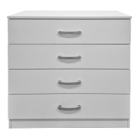 Συρταριέρα Athos pakoworld σε λευκή απόχρωση 80x40x79εκ