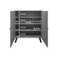 Παπουτσοθήκη-ντουλάπι Cathi pakoworld sonoma 80x34x95εκ Παπουτσοθήκη-ντουλάπι Cathi pakoworld sonoma 80x34x95εκ