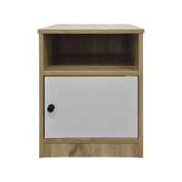 Κομοδίνο Lenea pakoworld sonoma-λευκό 40x40x50εκ