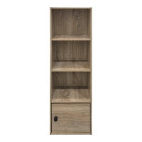 Βιβλιοθήκη-στήλη Lenobia pakoworld με ντουλάπι sonoma 30.5x24x95εκ