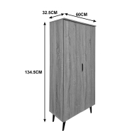 Παπουτσοθήκη-ντουλάπα Oufelia pakoworld sonoma 60x32.5x134.5εκ