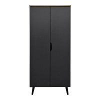 Παπουτσοθήκη-ντουλάπα Oufelia pakoworld sonoma-ανθρακί 60x32.5x134.5εκ