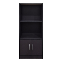 Βιβλιοθήκη Tekaro pakoworld ανθρακί 60x30x120εκ