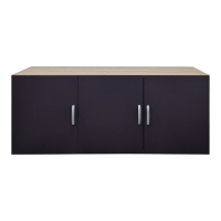 Πατάρι ντουλάπας τρίφυλλο Alvia pakoworld sonoma-ανθρακί 150x51x60εκ