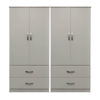 Ντουλάπα τετράφυλλη με συρτάρια Lego pakoworld λευκή 160x42x180εκ Ντουλάπα τετράφυλλη με συρτάρια Lego pakoworld λευκή 160x42x180εκ