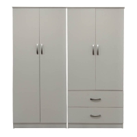 Ντουλάπα τετράφυλλη Lego pakoworld λευκή 160x42x180εκ Ντουλάπα τετράφυλλη Lego pakoworld λευκή 160x42x180εκ