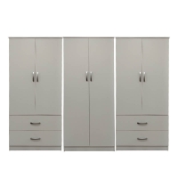 Ντουλάπα εξάφυλλη Lego pakoworld λευκή 240x42x180εκ Ντουλάπα εξάφυλλη Lego pakoworld λευκή 240x42x180εκ