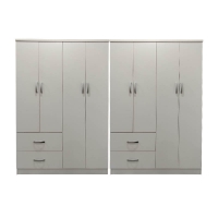 Ντουλάπα οχτάφυλλη Lego pakoworld λευκή 241x42x181εκ Ντουλάπα οχτάφυλλη Lego pakoworld λευκή 241x42x181εκ