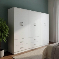 Ντουλάπα εξάφυλλη Lego pakoworld λευκή 200,5x42x180εκ Ντουλάπα εξάφυλλη Lego pakoworld λευκή 200,5x42x180εκ