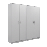 Ντουλάπα τετράφυλλη Lego Ι pakoworld λευκή 160x42x180εκ