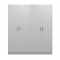 Ντουλάπα τετράφυλλη Lego Ι pakoworld λευκή 160x42x180εκ