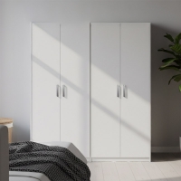 Ντουλάπα τετράφυλλη Lego Ι pakoworld λευκή 160x42x180εκ