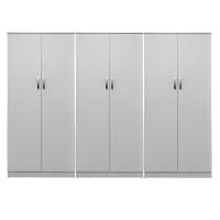 Ντουλάπα εξάφυλλη Lego ΙΙ pakoworld λευκή 240x42x180εκ Ντουλάπα εξάφυλλη Lego ΙΙ pakoworld λευκή 240x42x180εκ