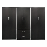 Ντουλάπα τετράφυλλη Lego Ι pakoworld wenge 240x42x180εκ