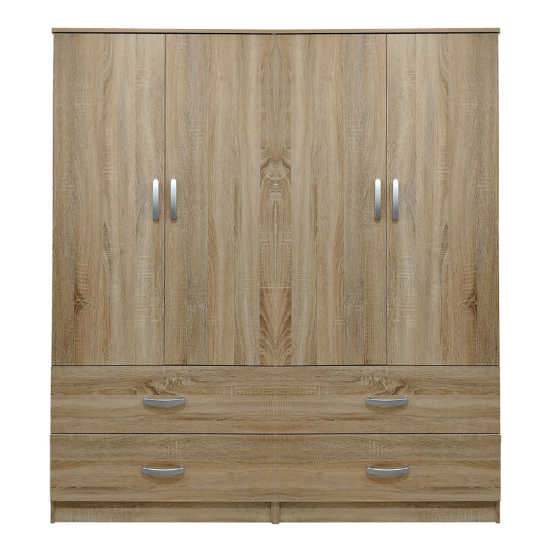 Ντουλάπα τετράφυλλη με συρτάρια Lego pakoworld sonoma 160x42x180εκ Ντουλάπα τετράφυλλη με συρτάρια Lego pakoworld sonoma 160x42x180εκ