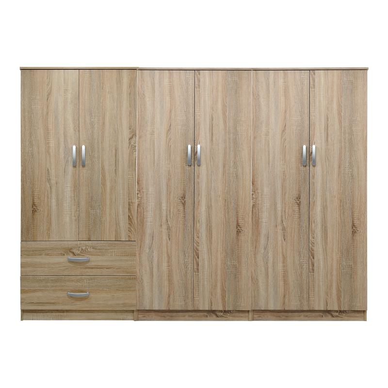 Ντουλάπα εξάφυλλη Lego I pakoworld sonoma 240x42x180εκ Ντουλάπα εξάφυλλη Lego I pakoworld sonoma 240x42x180εκ