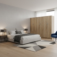 Ντουλάπα εξάφυλλη Lego I pakoworld sonoma 240x42x180εκ Ντουλάπα εξάφυλλη Lego I pakoworld sonoma 240x42x180εκ