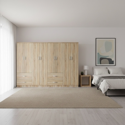 Ντουλάπα οχτάφυλλη Lego pakoworld sonoma 241x42x181εκ