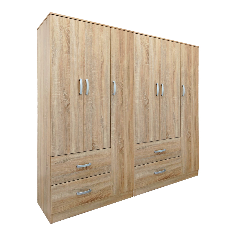 Ντουλάπα εξάφυλλη Lego pakoworld sonoma 180x42x180εκ Ντουλάπα εξάφυλλη Lego pakoworld sonoma 180x42x180εκ