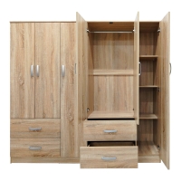 Ντουλάπα εξάφυλλη Lego pakoworld sonoma 180x42x180εκ Ντουλάπα εξάφυλλη Lego pakoworld sonoma 180x42x180εκ