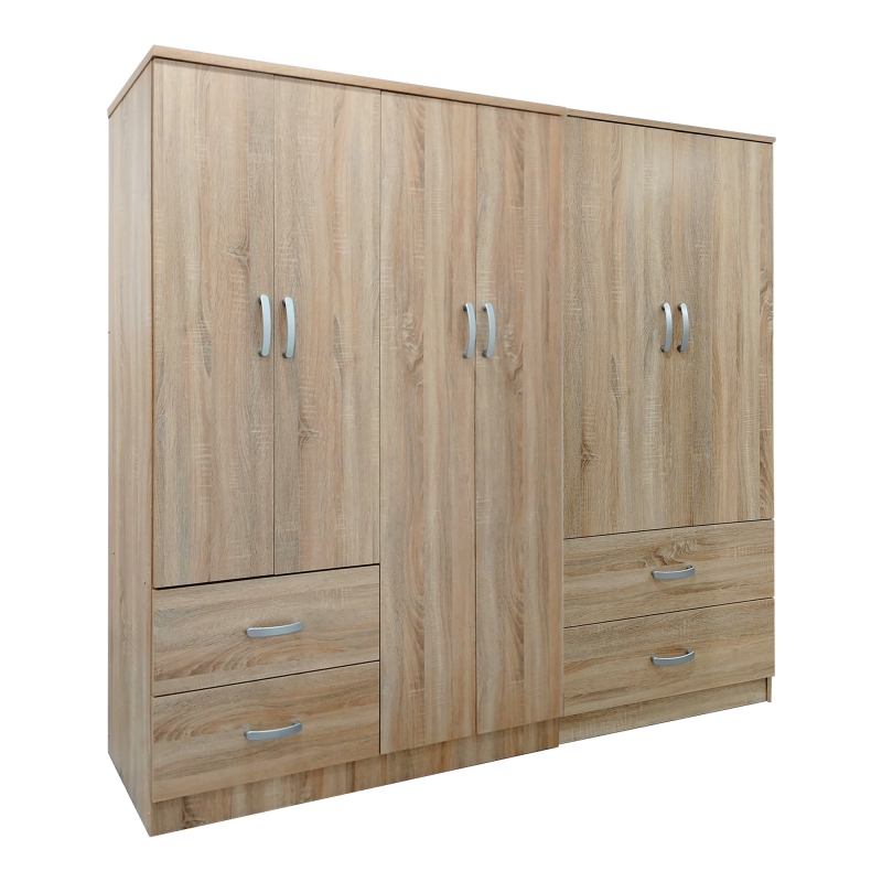 Ντουλάπα εξάφυλλη Lego pakoworld Sonoma 200.5x42x180εκ