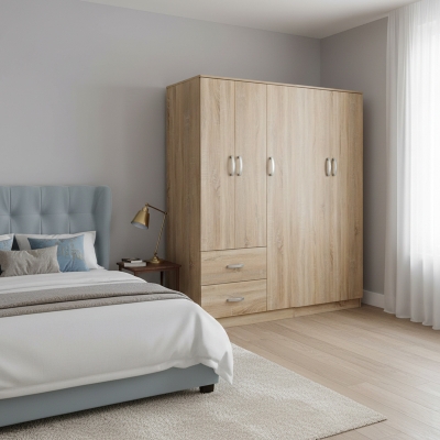 Ντουλάπα πεντάφυλλη Lego I pakoworld sonoma 170x42x180εκ