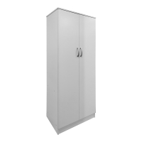 Ντουλάπα πεντάφυλλη με πατάρι Athos I pakoworld λευκή 170x42x240εκ