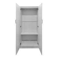 Ντουλάπα πεντάφυλλη με πατάρι Athos I pakoworld λευκή 170x42x240εκ
