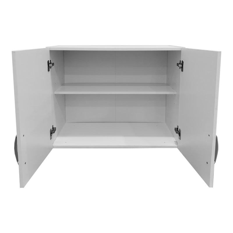 Ντουλάπα εξάφυλλη με πατάρι Athos ΙΙ pakoworld λευκή 240x42x240εκ