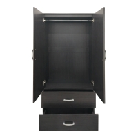 Ντουλάπα τετράφυλλη με πατάρι Athos pakoworld wenge 160x42x240εκ