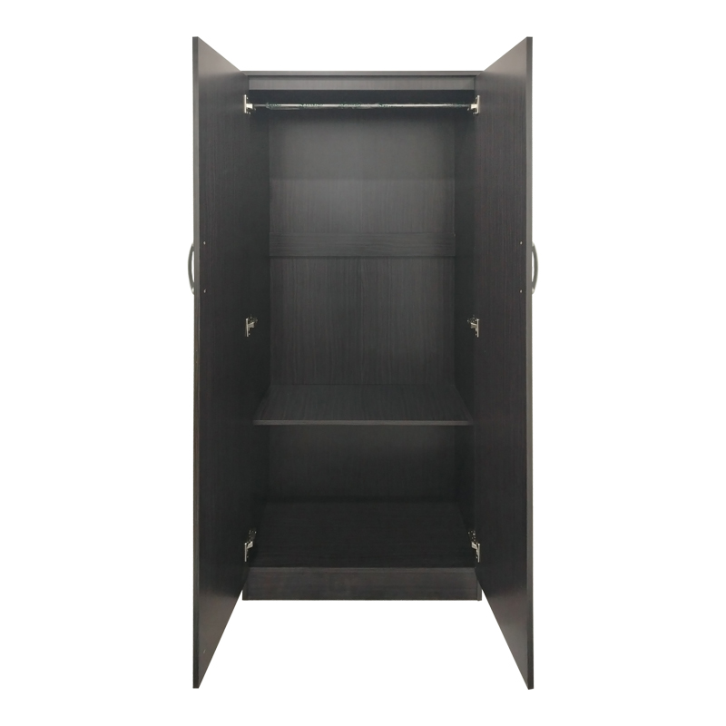 Ντουλάπα τετράφυλλη με πατάρι Athos pakoworld wenge 160x42x240εκ